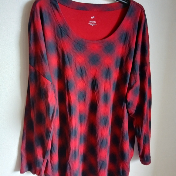 J.Jill Supima Cotton Plaid Tunic 3X - Picture 2 of 9